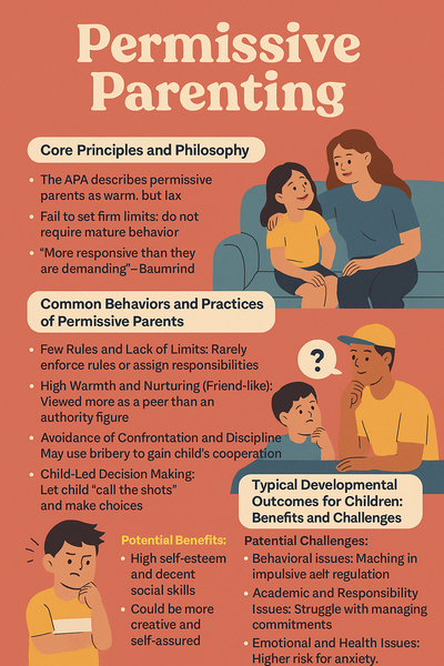 infographic explaining permissive parenting