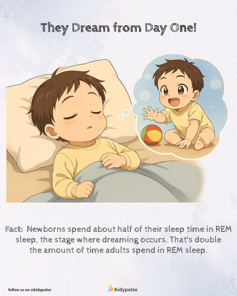 infographic showing baby dream development facts